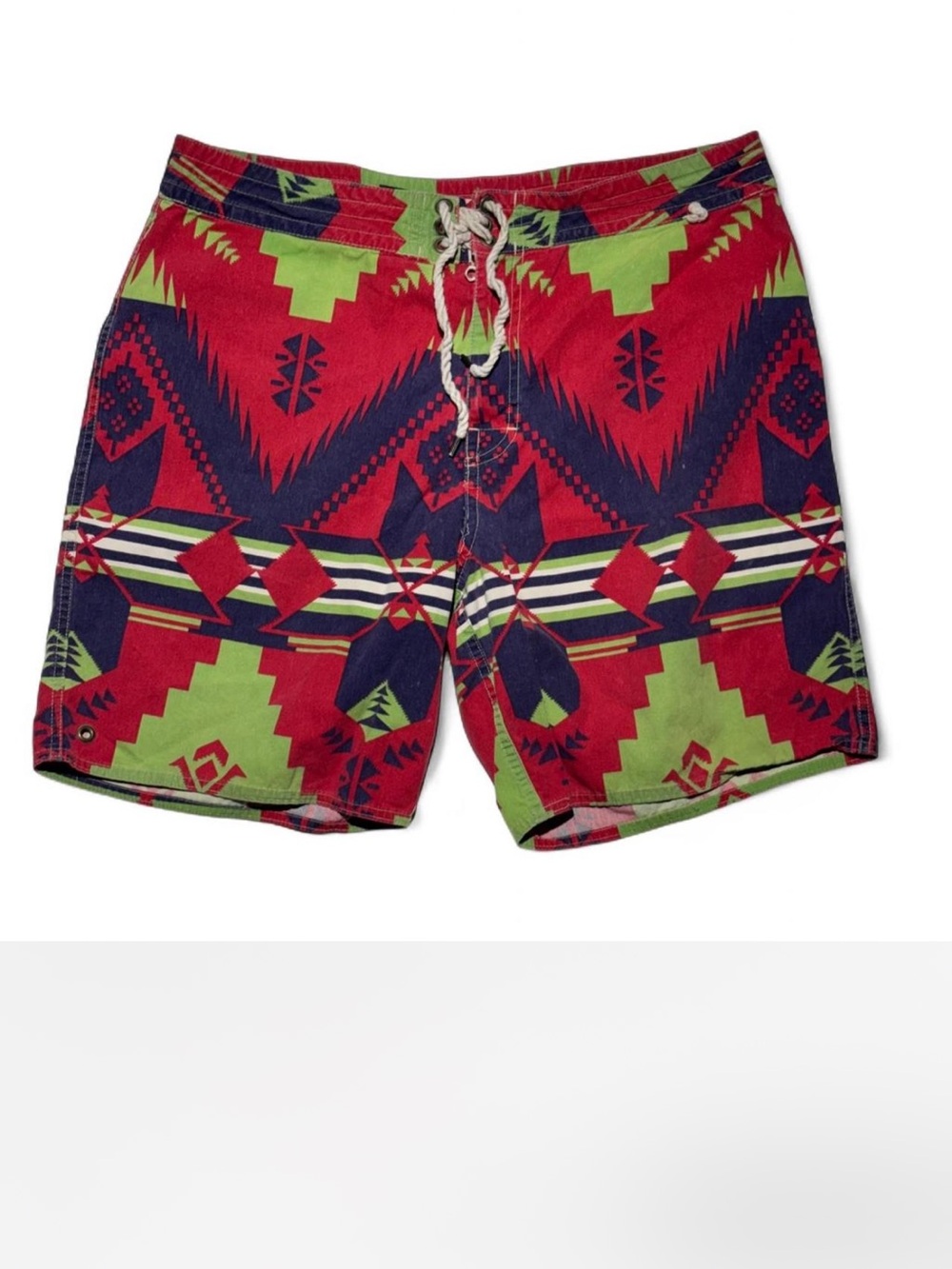 VINTAGE RALPH LAUREN POLO AZTEC SWIM TRUNKS LARGE MENS